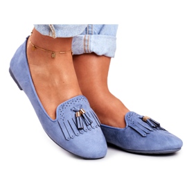 BUGO Mocassini Donna Blue Lords Frange Therese