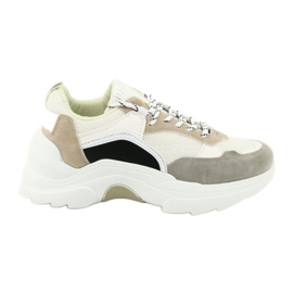 SEA Scarpe Sportive da Donna Sneakers Bianche e Beige Mindanao bianco marrone nero grigio