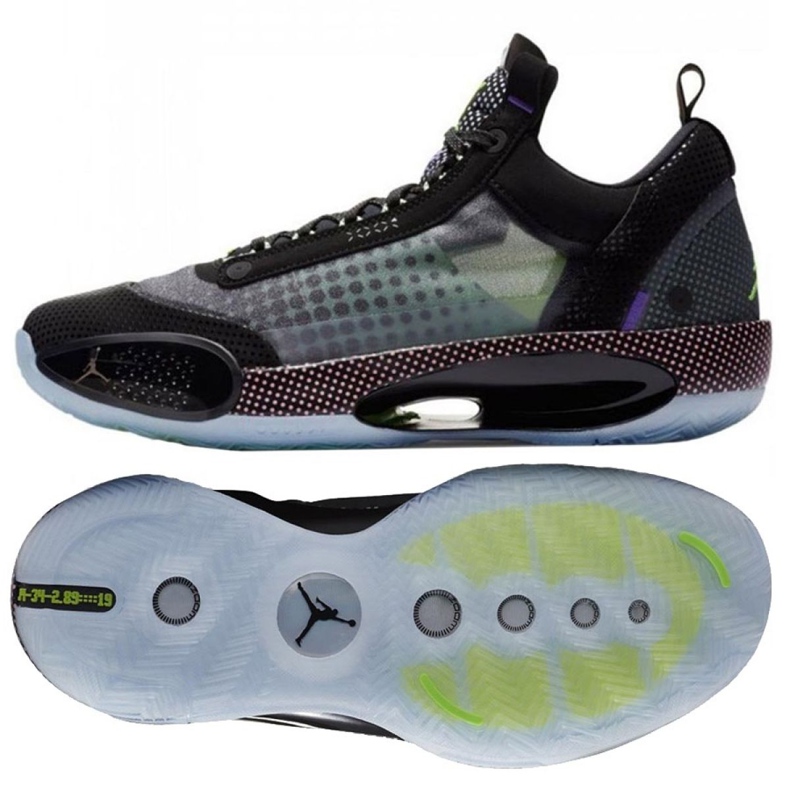 Nike Air Jordan Xxxiv Low Nere Vapor Verdi M CZ7750-003 multicolore nero