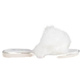Bona Pantofole Alla Moda Con Pelliccia bianco