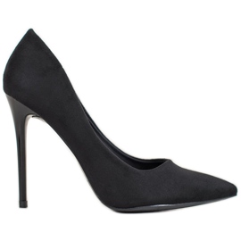 Small Swan Scarpe col tacco in camoscio nero