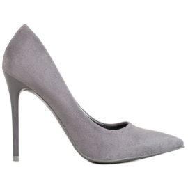 Small Swan Tacchi A Spillo Grigi Con Pelle Scamosciata grigio