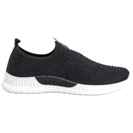 SHELOVET Scarpe Nere Con Cristalli nero
