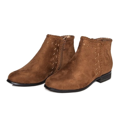 Stivaletti in camoscio Stivaletti Chelsea 100-602 Camel marrone