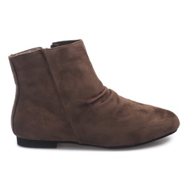 Stivaletti in camoscio Stivaletti Chelsea 7-121 Kaki cachi