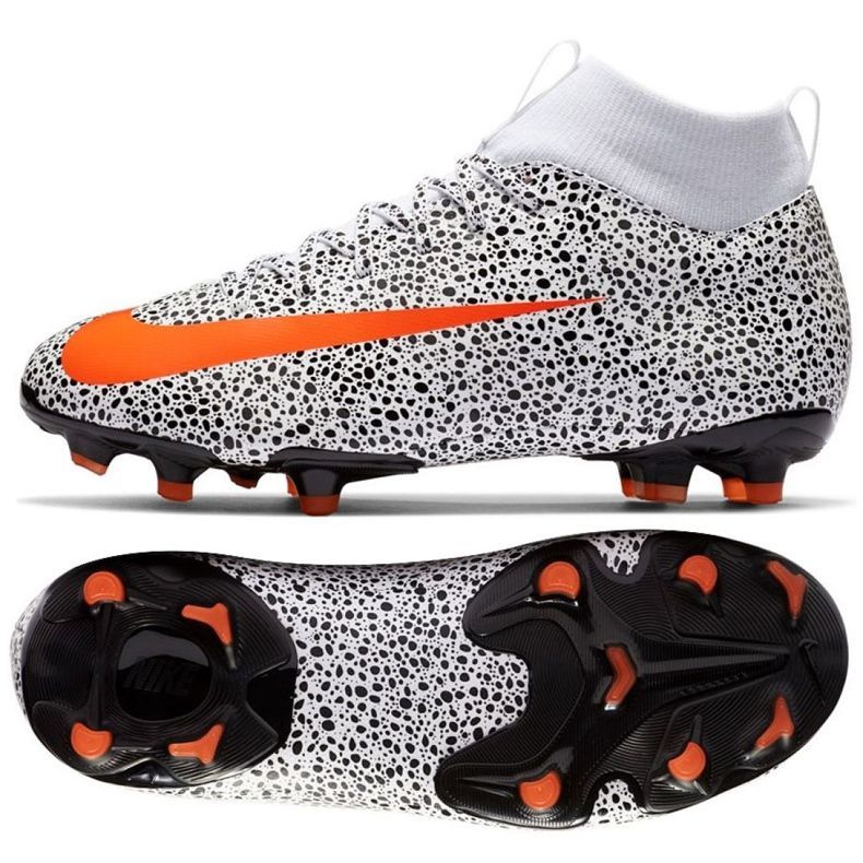 Nike Mercurial Superfly 7 Academy CR7 FG / MG Jr CV3182-180 scarpe da calcio multicolore bianca