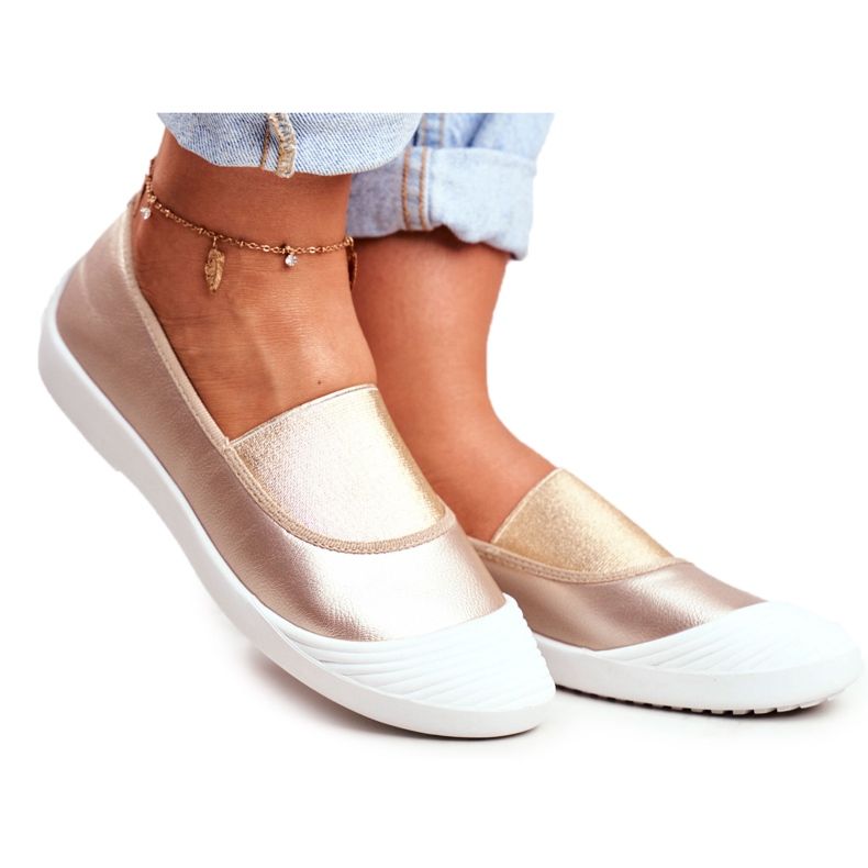 LU BOO Sneakers Slip On Slip-on Oro Sneakers Justy d'oro