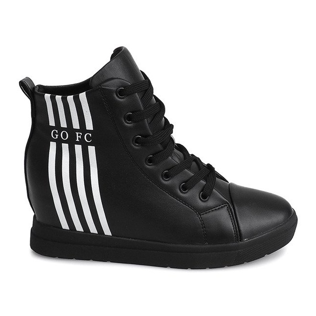 Sneakers semplici alla moda GFA98 nere bianca nero