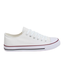 Sneakers classiche da donna bianche JD05P WHITE/RED bianca