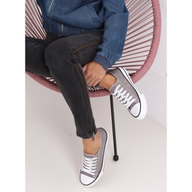Sneakers classiche da donna grigie JD05P Grey grigio
