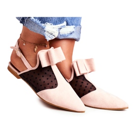 Lu Boo Ballerina Donna Fiocchi Mule Pink Domino rosa