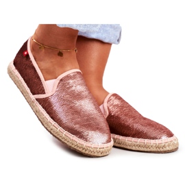Espadrillas da Donna, Suola Intrecciata Rosa Big Star DD274A163