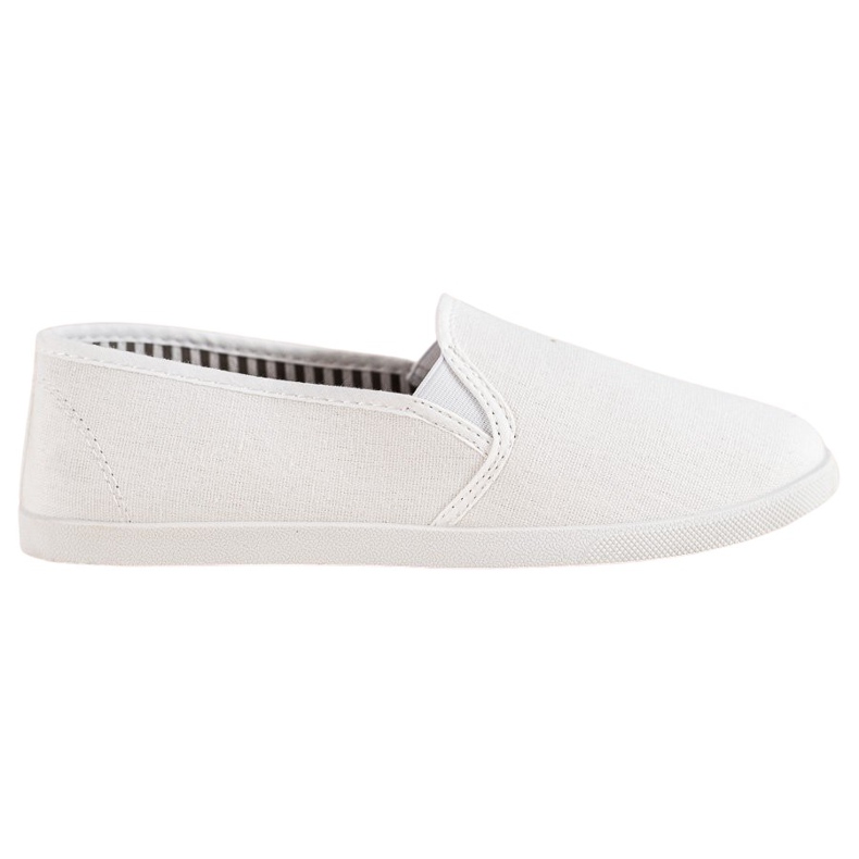 SHELOVET Comode scarpe da ginnastica slip-on bianca