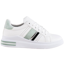 SHELOVET Sneakers Con Inserti In Camoscio bianco