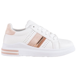 SHELOVET Sneakers Con Inserti In Camoscio bianco