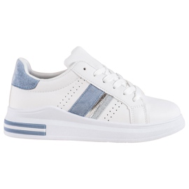 SHELOVET Sneakers Con Inserti In Camoscio bianco