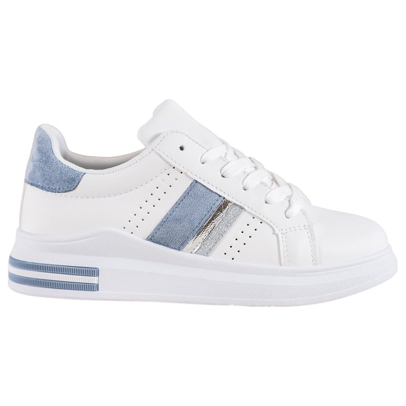SHELOVET Sneakers Con Inserti In Camoscio bianca