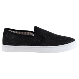 SHELOVET Slip On Neri Con Glitter nero