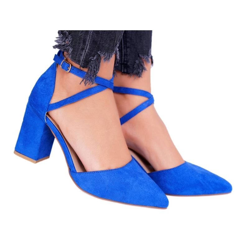 SEA Décolleté da donna con tacco in Spitz Fiordaliso Traffic blu