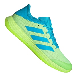 Scarpe indoor adidas Adizero FastCourt M FU8385 grigio/argento, blu, verde verde