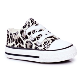 FRROCK Sneakers Bambini Bianco Lucido Leopardo Berni marrone marrone