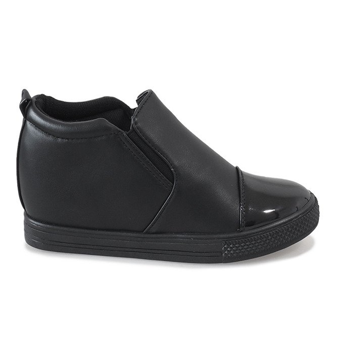Sneakers nere sulla zeppa DD409-1 nero