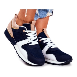 EVE Scarpe sportive da donna Navy Blue Golden Clementine Elements bianco blu navy d'oro
