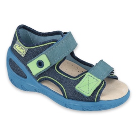Scarpe per bambini Befado pu 065P142 blu navy verde