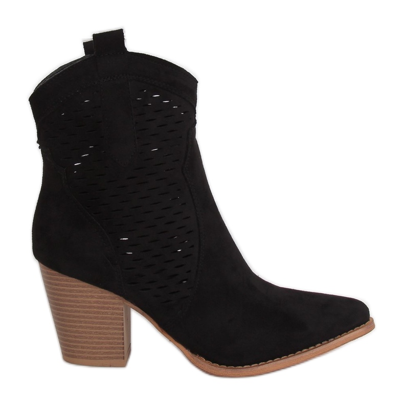 Stivali texani traforati neri ZE05P Black nero