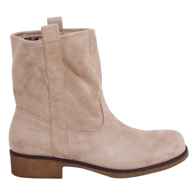 Stivali da donna in camoscio beige ST-18P Beige marrone