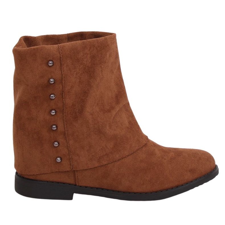 Stivali su un cammello con zeppa nascosta ST-03P Camel marrone