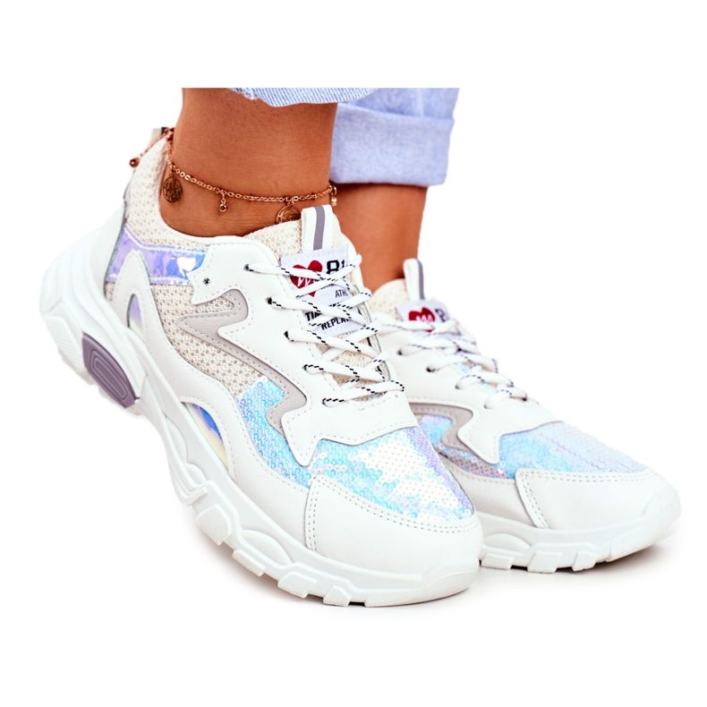 Scarpe Sportive da Donna Lu Boo Bianche Dazzle Me bianca multicolore