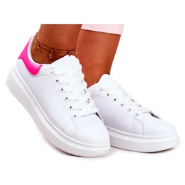 Scarpe Sportive Donna Lu Boo Bianche Fucsia Tacco Matilda bianco rosa