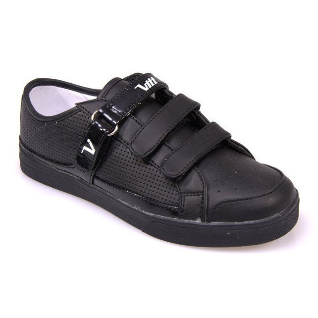 Sneakers Con Velcro F-1-02 Nero