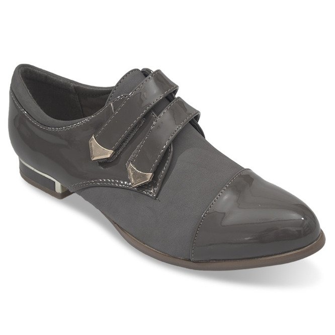Scarpe Stringate Jazzówki Con Velcro 1809 Grigie grigio