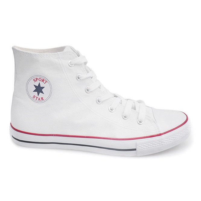 Sneakers alte Converse 47-2 bianche bianca