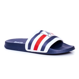 Pantofole da uomo Big Star Navy Blue DD174691 bianca blu navy