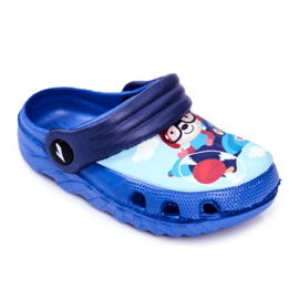 Pantofole per bambini Foam Crocs Blue Teddy Bear Pilot SuperFly