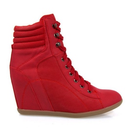 Sneakers Stivali On Wedge 562 Rosso