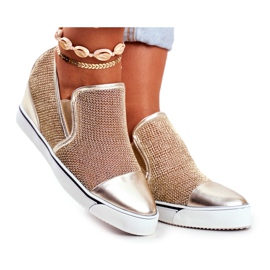 Sneakers Lu Boo da Donna con Rete Dorata Morgono d'oro