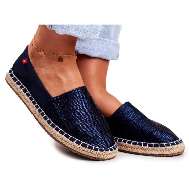 Espadrillas da donna Suola Intrecciata Blu Navy Big Star DD274A147
