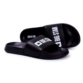 Pantofole Uomo Big Star Gomma Nera Ecopelle GG174931 nero