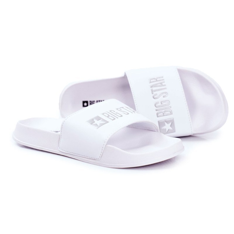 Pantofole da uomo Big Star in gomma bianca GG174935