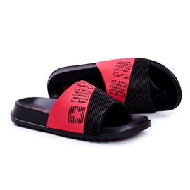 Pantofole da uomo Big Star in gomma nera GG174913 nero rosso