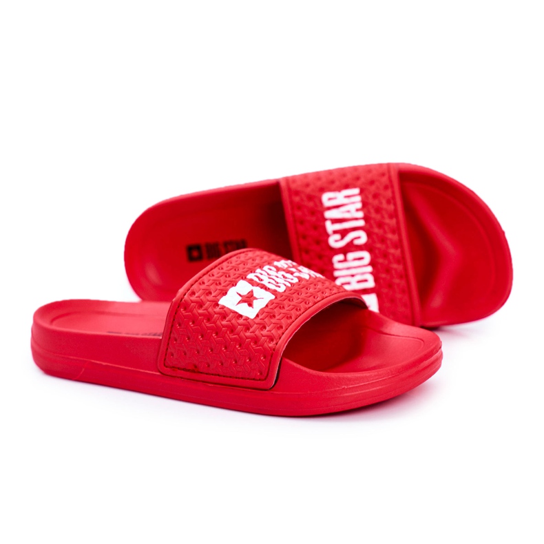 Pantofole per bambini Big Star trapuntate rosse GG374801 rosso