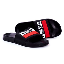 Pantofole da uomo Big Star Classic Black GG174936 bianco nero rosso