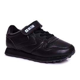 Scarpe sportive per bambini Big Star con velcro nero GG374059