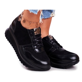 ESKA Scarpe Sportive Donna Pelle Nere Gianna nero