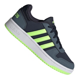 Scarpe Adidas Hoops 2.0 Jr FW3171 nero blu navy verde