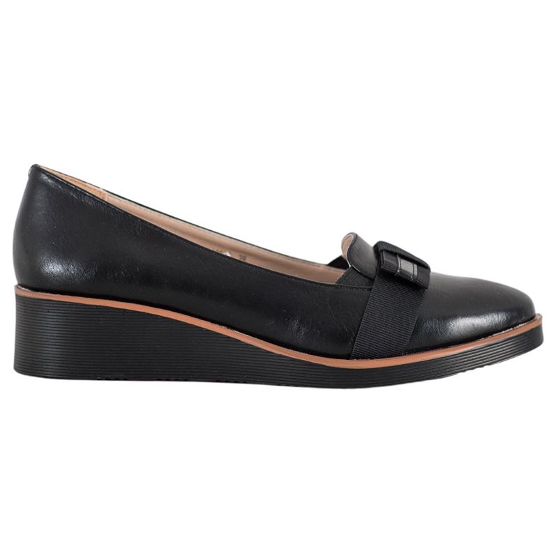 Vinceza Décolleté casual con zeppa nero